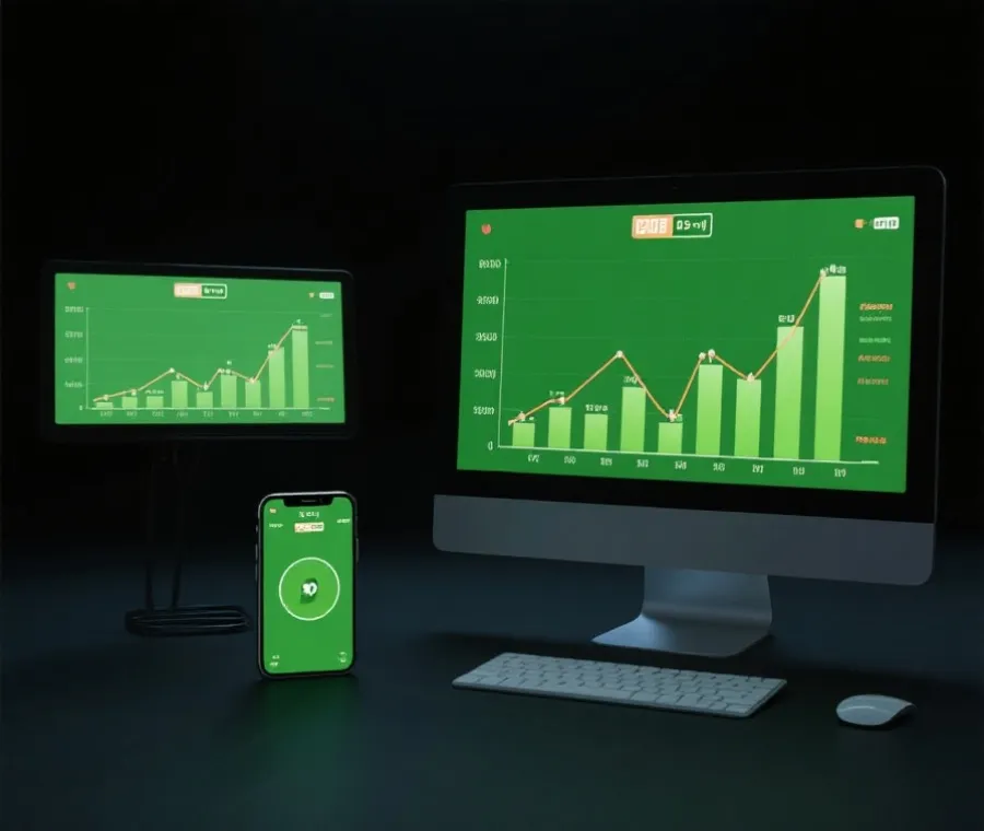 盘口走势与水位监控示意图